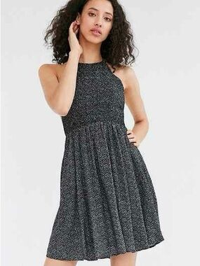 Kimchi Blue Black and White Halter Sundress